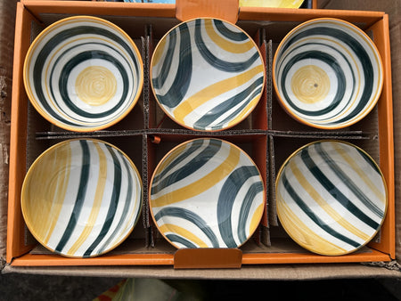 Set Of 6 Printed Ceramic Bowls - Image 2