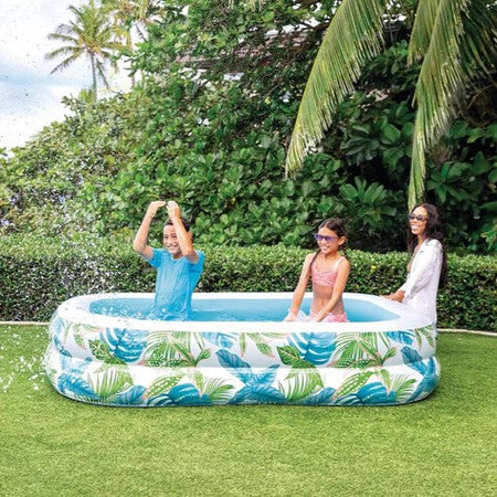INTEX Tropical Swim Center Family Inflatable Pool ( 90 x 60 x 19 ) Inches - 57177