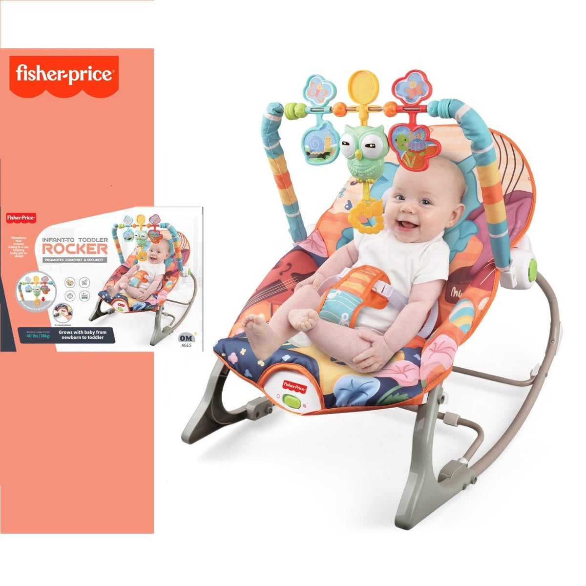Infant To Toddler Rocker (Rocker and Chair) Orange