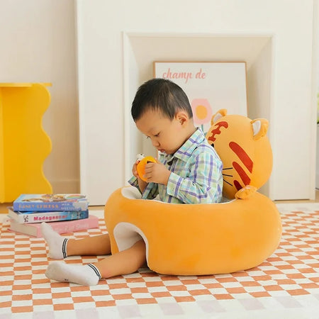 Infant Learning To Sit Sofa, Children's Anti-fall Seat, Cartoon Baby Plush Toy Stool, Training Sitting Posture