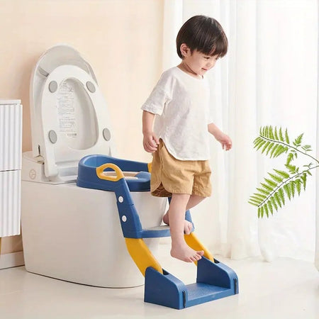 Infantes (L004) 2 in 1 Foldable Potty Training Seat with Ladder Pink