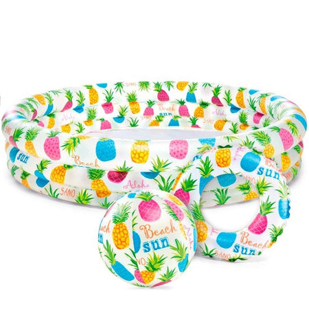 Intex Pineapple Ball And Ring Splash Pool (132 cm x 28 cm) - 59469