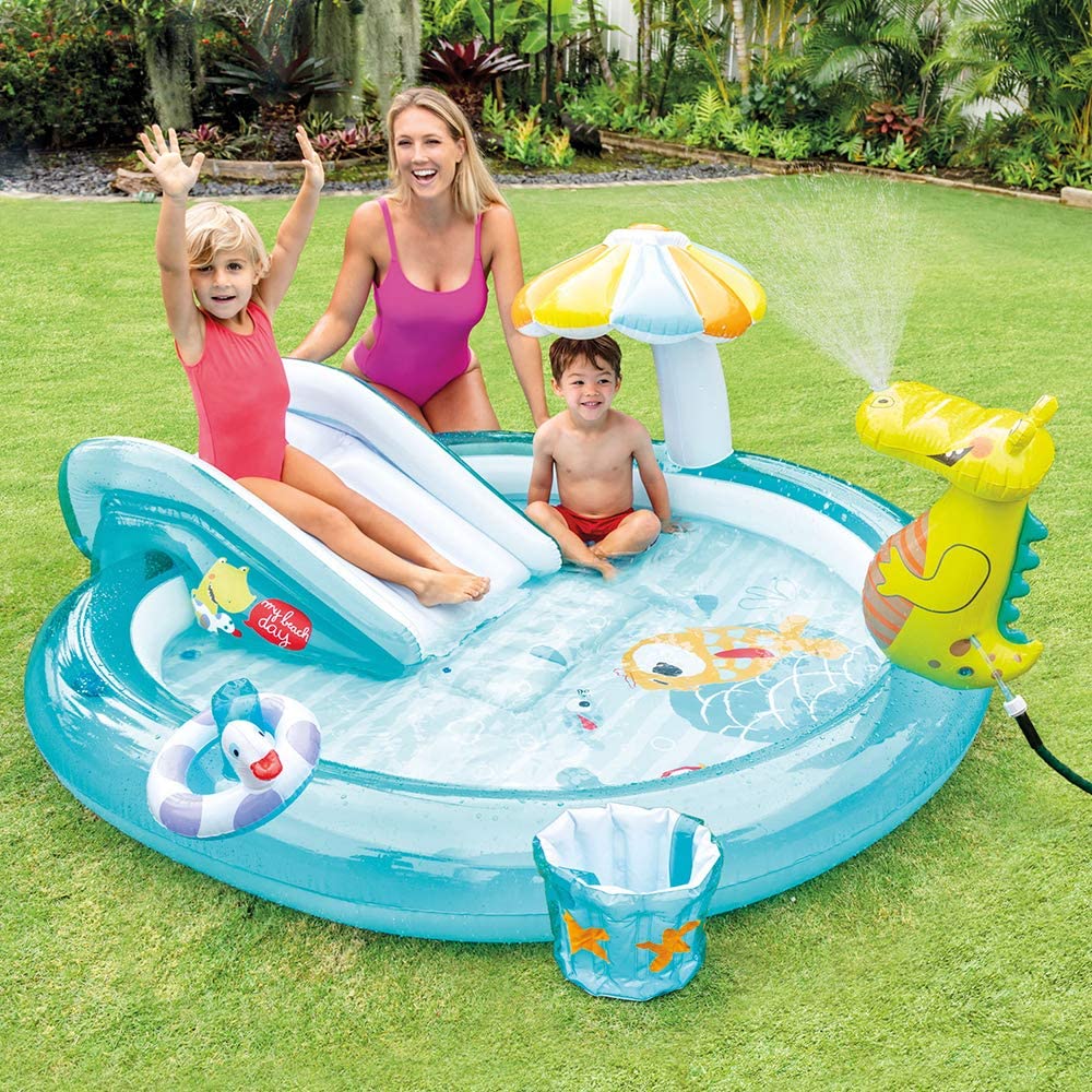 Intex Gator Play Center Fun Pool (6ft 7in L X 5ft 7in W X 2ft 9in H )- 57165