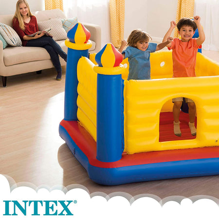 Intex Jump-O-Lene Castle Bouncer/ Jumping Castle (175 cm x 175 cm x 135 cm) - 48259