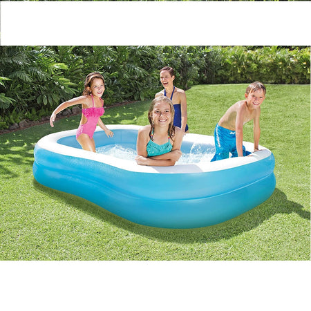 Intex Swim Center Family Swimming Pool White Blue (80 X 60 X 19) Inches - 57180