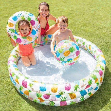 Intex Pineapple Ball And Ring Splash Pool (132 cm x 28 cm) - 59469