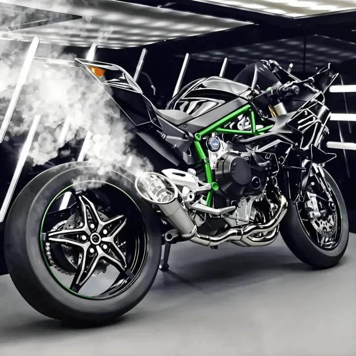 1:6 Scale Kawasaki Ninja H2R Diecast Bike With Smoke Effect