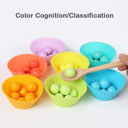 Wooden Montessori Bead Sorting Board Puzzle Memory Game