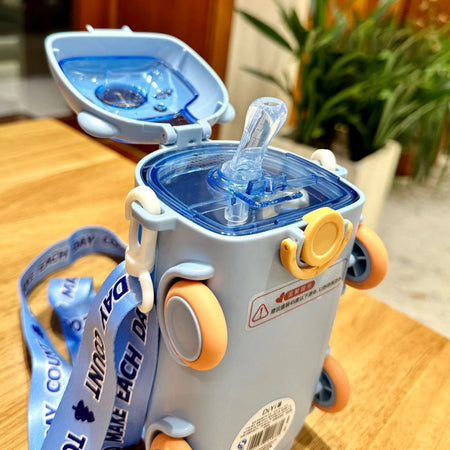 LUSQI Kids Bus Shaped Cute Bear Bottle 500 ML