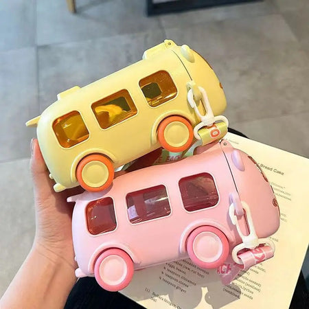 LUSQI Kids Bus Shaped Cute Bear Bottle 500 ML