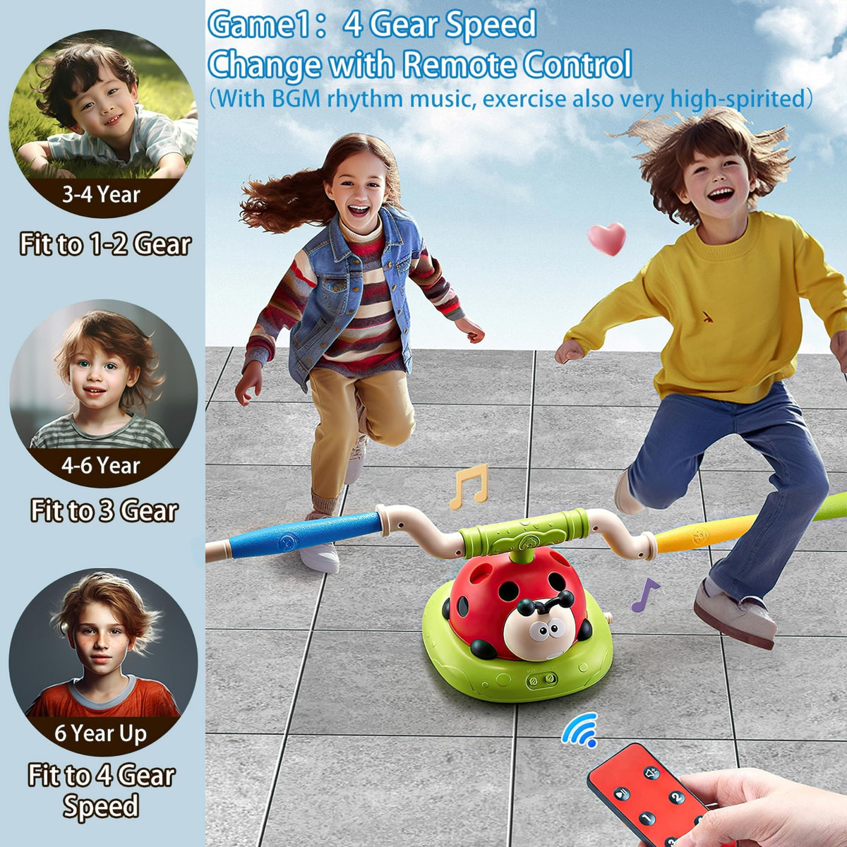 3 in 1 Ladybug Exercise Splint Jumping Machine
