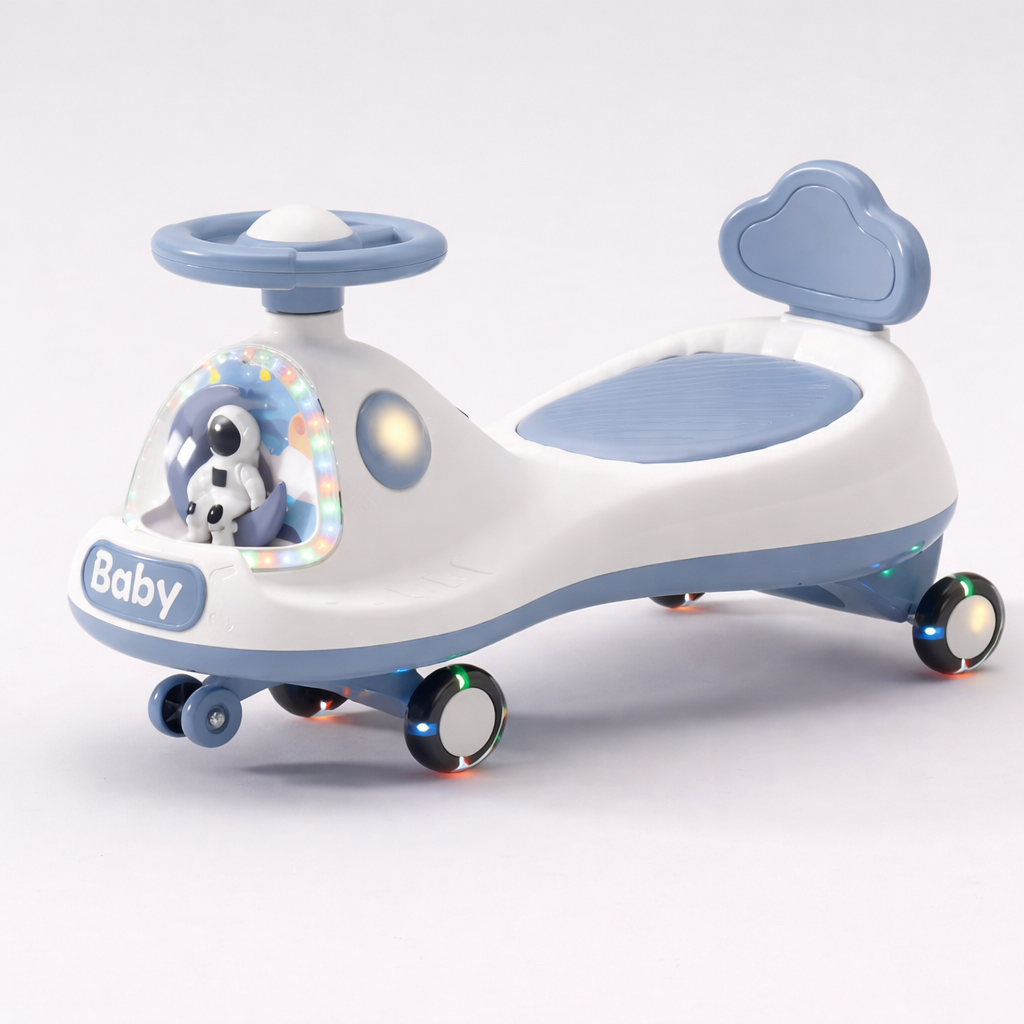 Infantes Kids Auto Ride on White & Blue