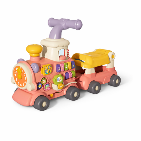 Joyous Baby Ride On Train Walker - Pink