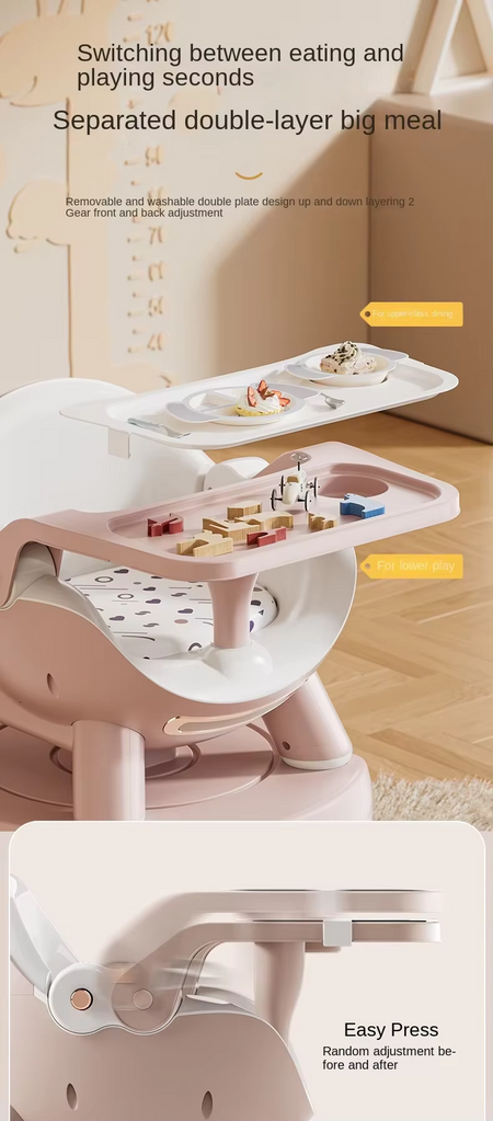Infantes Baby Multipurpose Feeding Highchair Brown