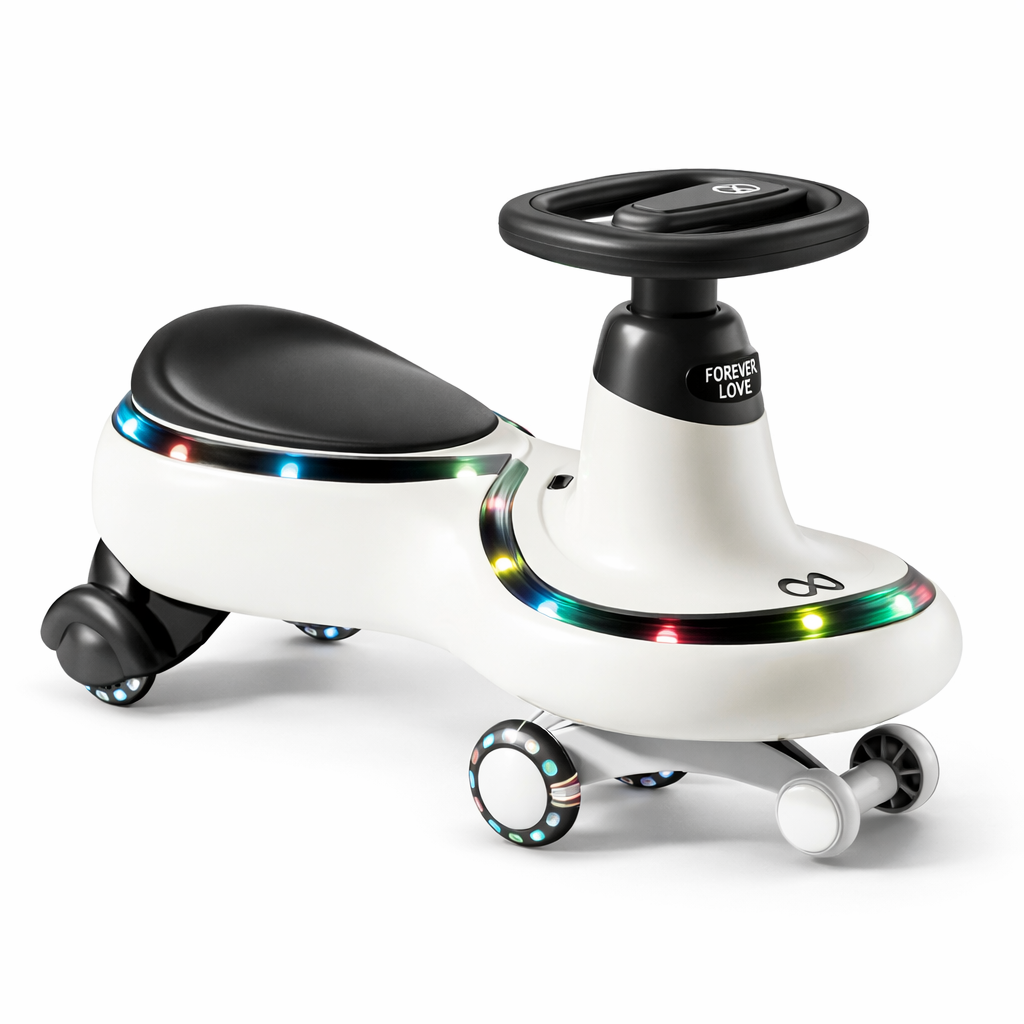 Infantes Kids Auto Ride on White & Black