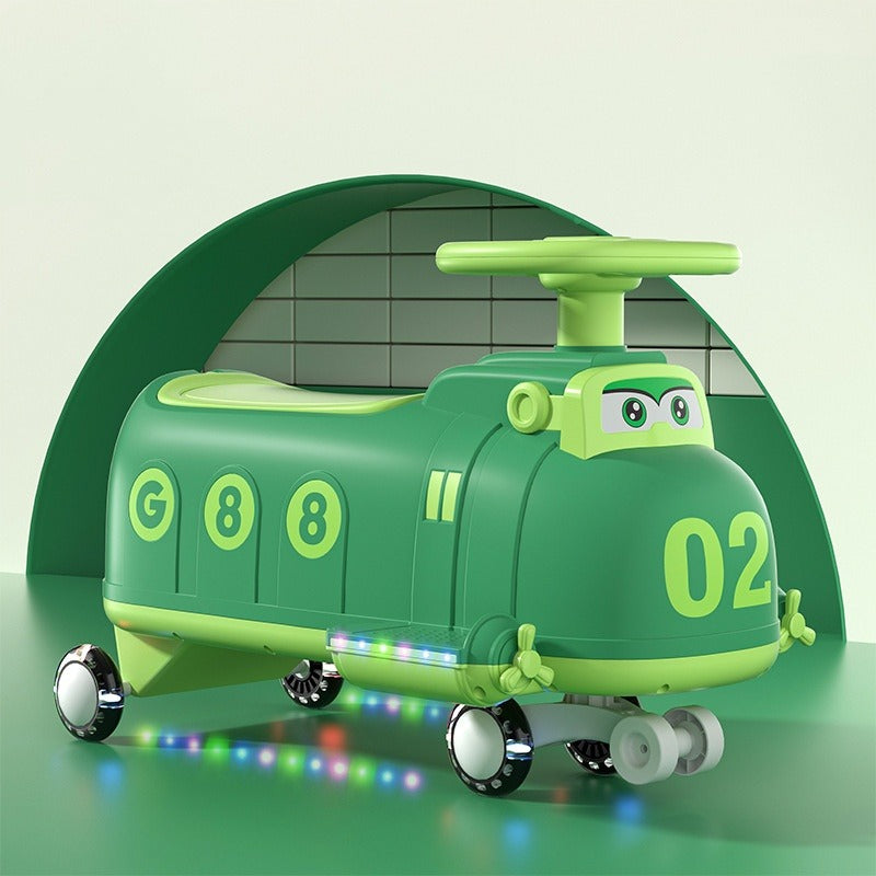 Infantes Kids Ride On Plane Green