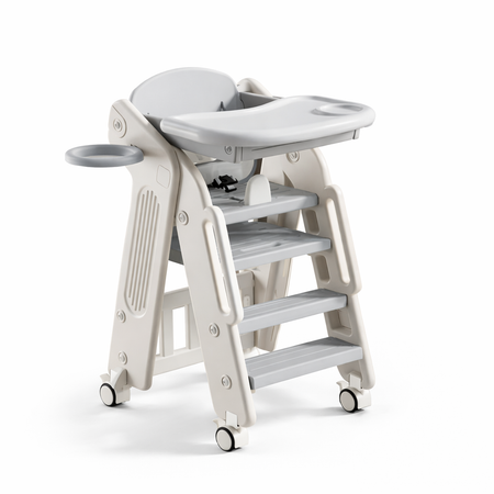 Infantes Baby Foldable Ladder Feeding Highchair Grey