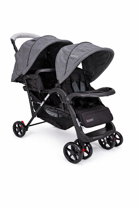 Infantes Twin Baby Stroller Grey