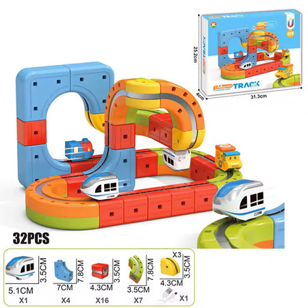 Magnetic Train Puzzle Track Set 32 Pieces