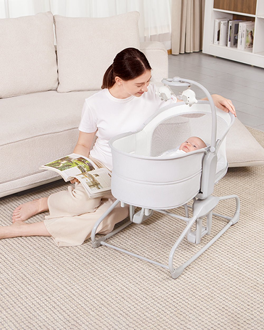 Mastela 4In1 Deluxe Multi Functional Bassinet White - 9877