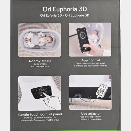 Mastela Ori Euphoria 3D Swing & Bassinet - Light grey