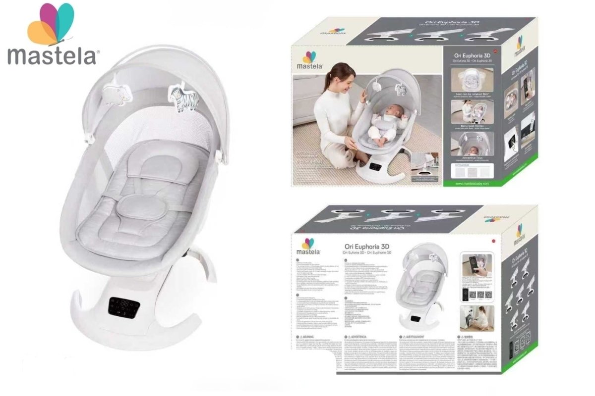 Mastela Ori Euphoria 3D Swing & Bassinet - Light grey