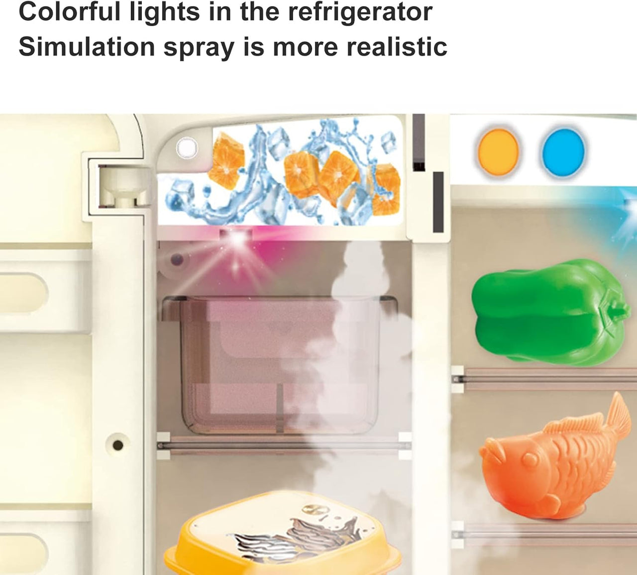 Multi-Function Fridge Toy Set – 39-Piece Interactive Play Kitchen