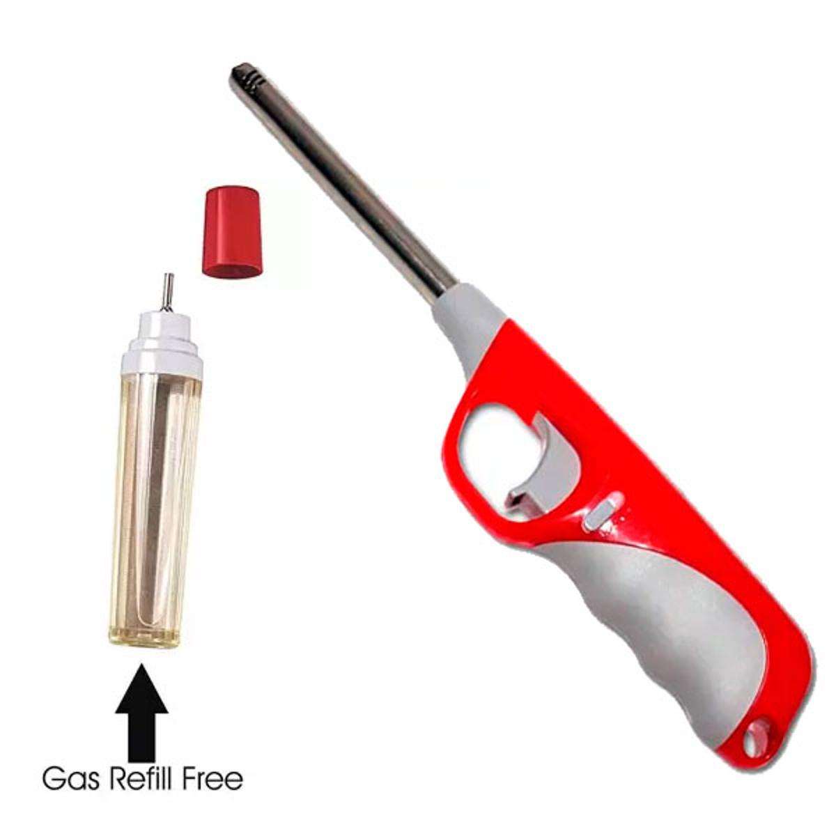 Silk Road Refillable Metal Gas Lighter with Gas Refill (Multicolor) image 2
