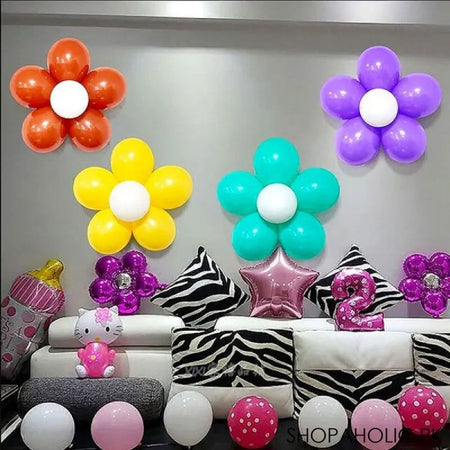 (Pack Of 10) Birthday Decorating Flower Balloon Strip 