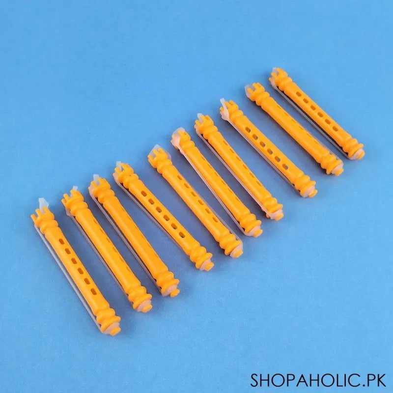 (Pack of 10) Plastic Roller for Hair Curling 
