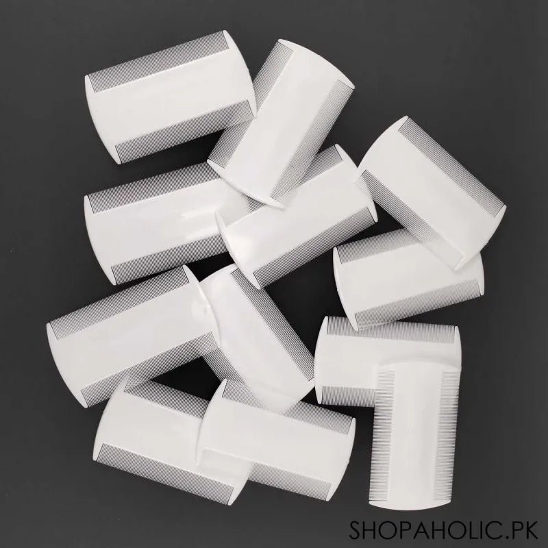 (Pack of 12) Double Sided Anti Lice Comb - White 