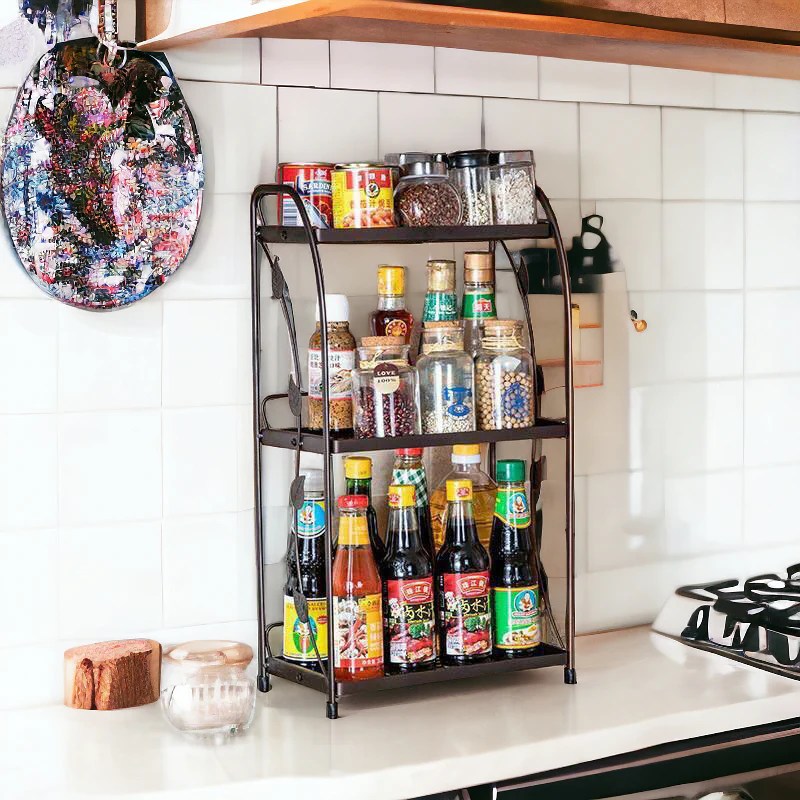3 layer Storage Organizer Kitchen Shelf image 3