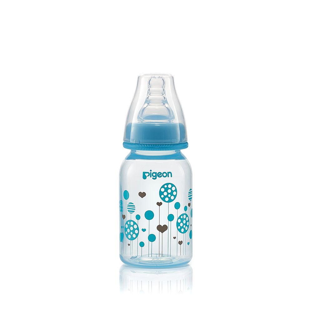 Pigeon Flexible Feeder Clear RPP 120 ml, Blue - A79225