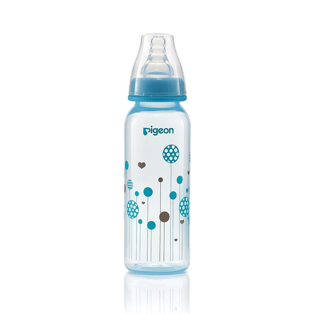 Pigeon Flexible Feeder Clear RPP 240 ml, Blue - A79227
