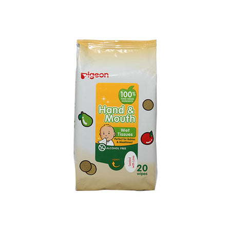 Pigeon Hand &amp; Mouth Wet Tissue, 20 S - P26352
