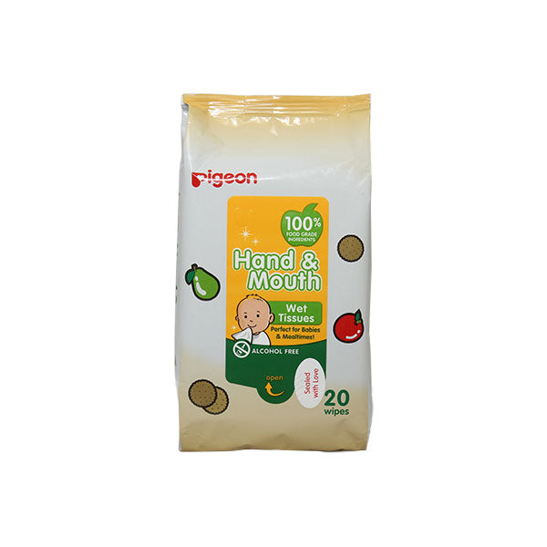 Pigeon Hand &amp; Mouth Wet Tissue, 20 S - P26352