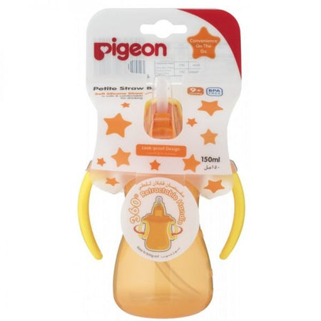 Pigeon Petite Straw Bottle 150ml, Orange -D151