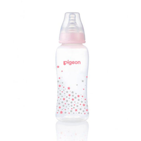 Pigeon Pp Stream Line Printed Bottle 250 ml, Pink - A78285