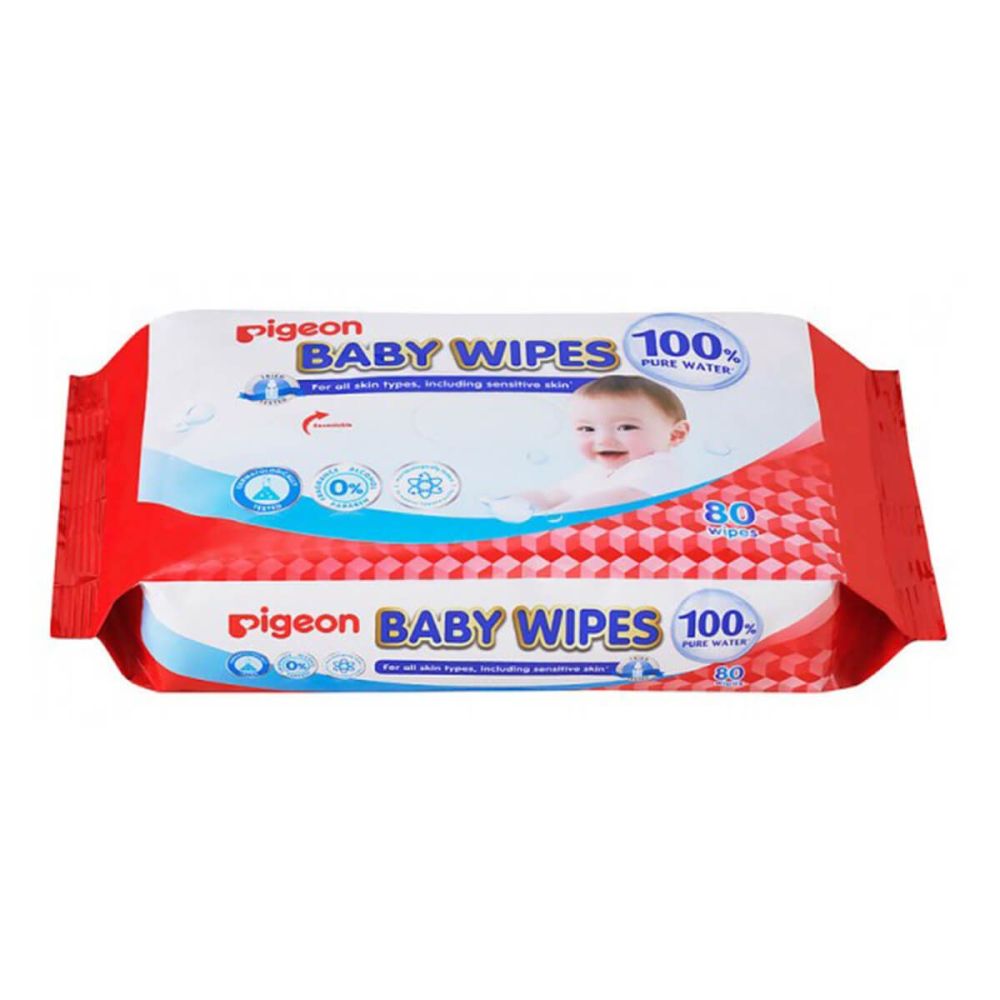 Pigeon Wipes (80 Sheets) 100% Pure - P78102