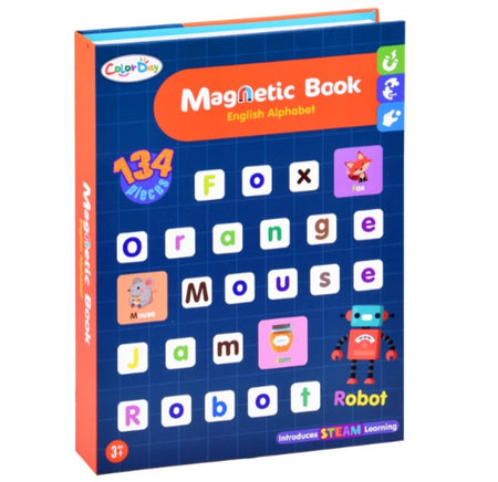 Magnetic Puzzle Book Board 134 pieces - Alphabet Theme