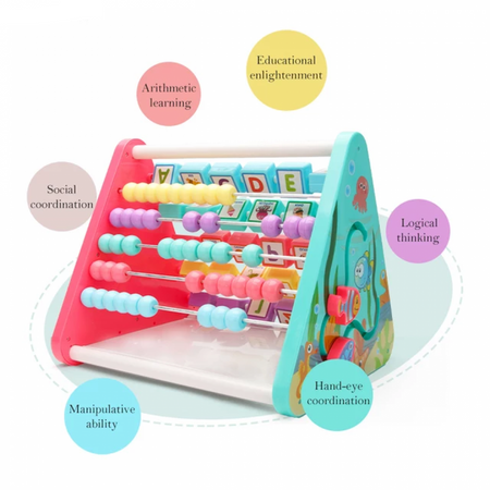 5 in 1 Multifunction Abacus Learning Activity Shelf