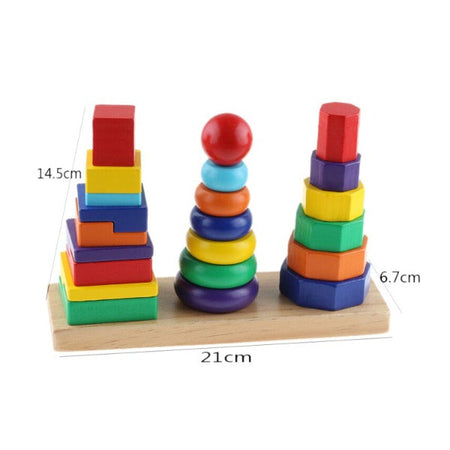 Rainbow Three Column Tower Wooden