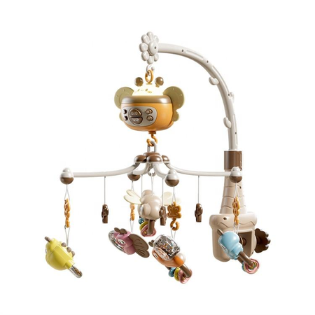 Little Bee Musical Crib/Cot Mobile Hanging Bed Bell With Remote And Projection
