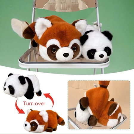 Reversible Stuffed Animal Plush Fox to Panda