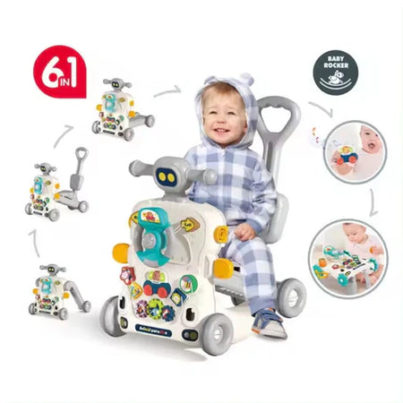 6 In 1 Activity Walker For Toddlers Grey