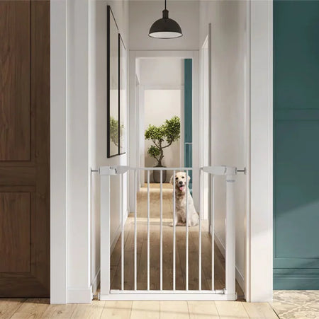 Safety Stairs/Door Gate Care For Baby Or Pets 75 CM Tall, And from 75 CM to 84 CM Wide Included Optional 30 CM Extension To Make It 105 CM To 114 CM Wide