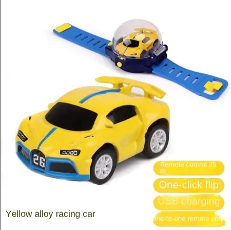 Metal Mini RC Car Watch Toy with Lights