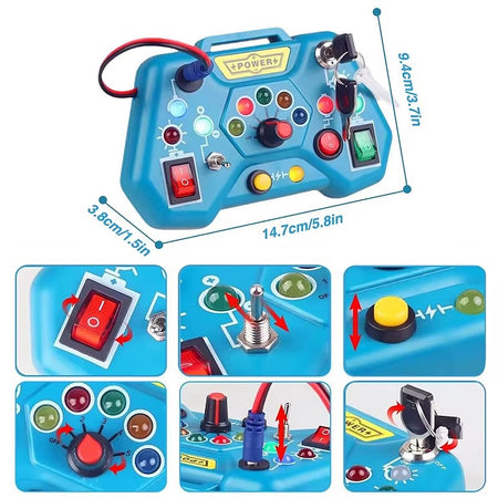 Sensory Activity Busy Board LED Light Switch Game