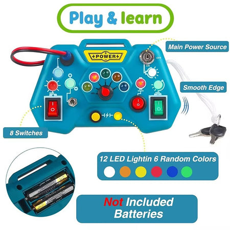 Sensory Activity Busy Board LED Light Switch Game