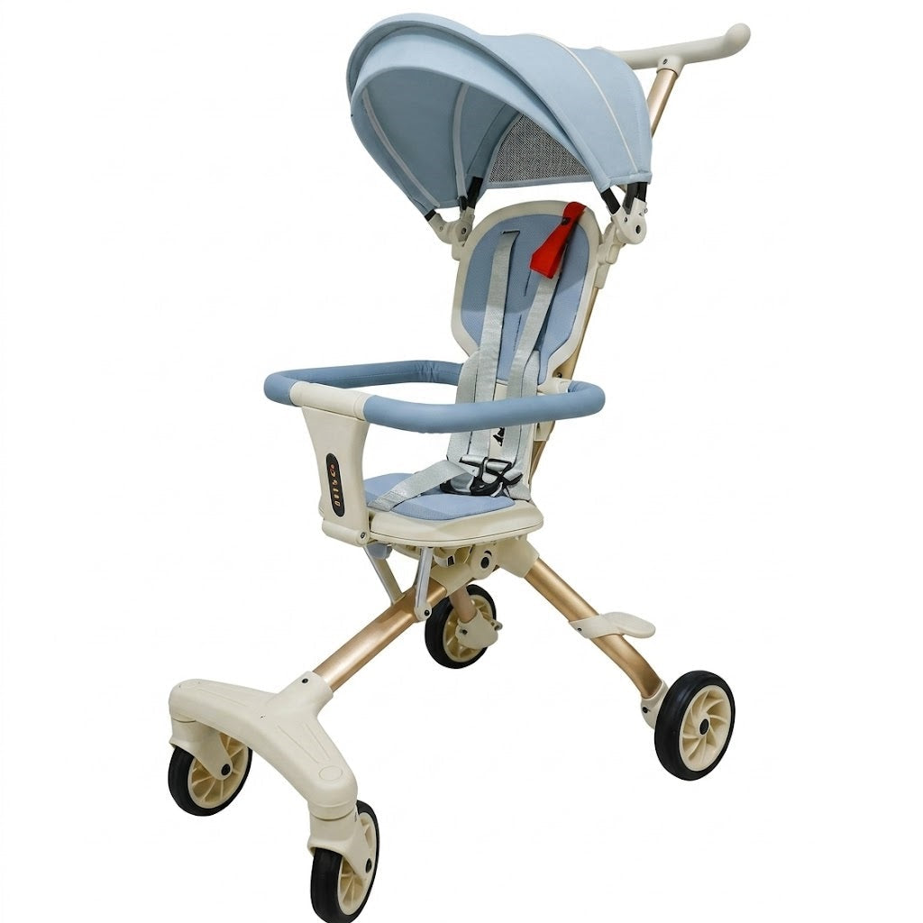 Smart Portable Compact Buggy Stroller Light Blue - F11